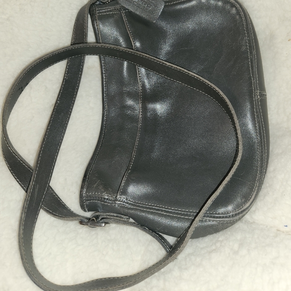 Vintage Coach Crossbody bag, Slate Gray Leather - Picture 4 of 4